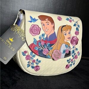 Loungefly Sleeping Beauty Princess Aurora & Prince Phillip Floral Crossbody Bag